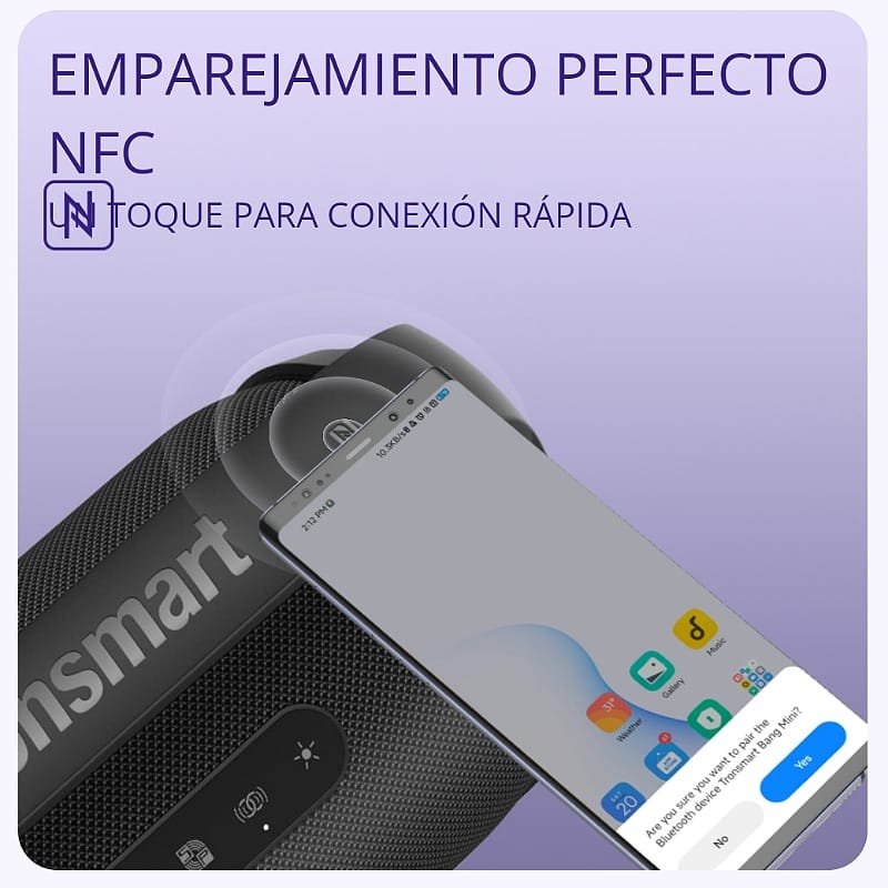 Parlante Tronsmart Bang Mini todo en 1 - Bluetooth Sonido Envolvente Premium 50w