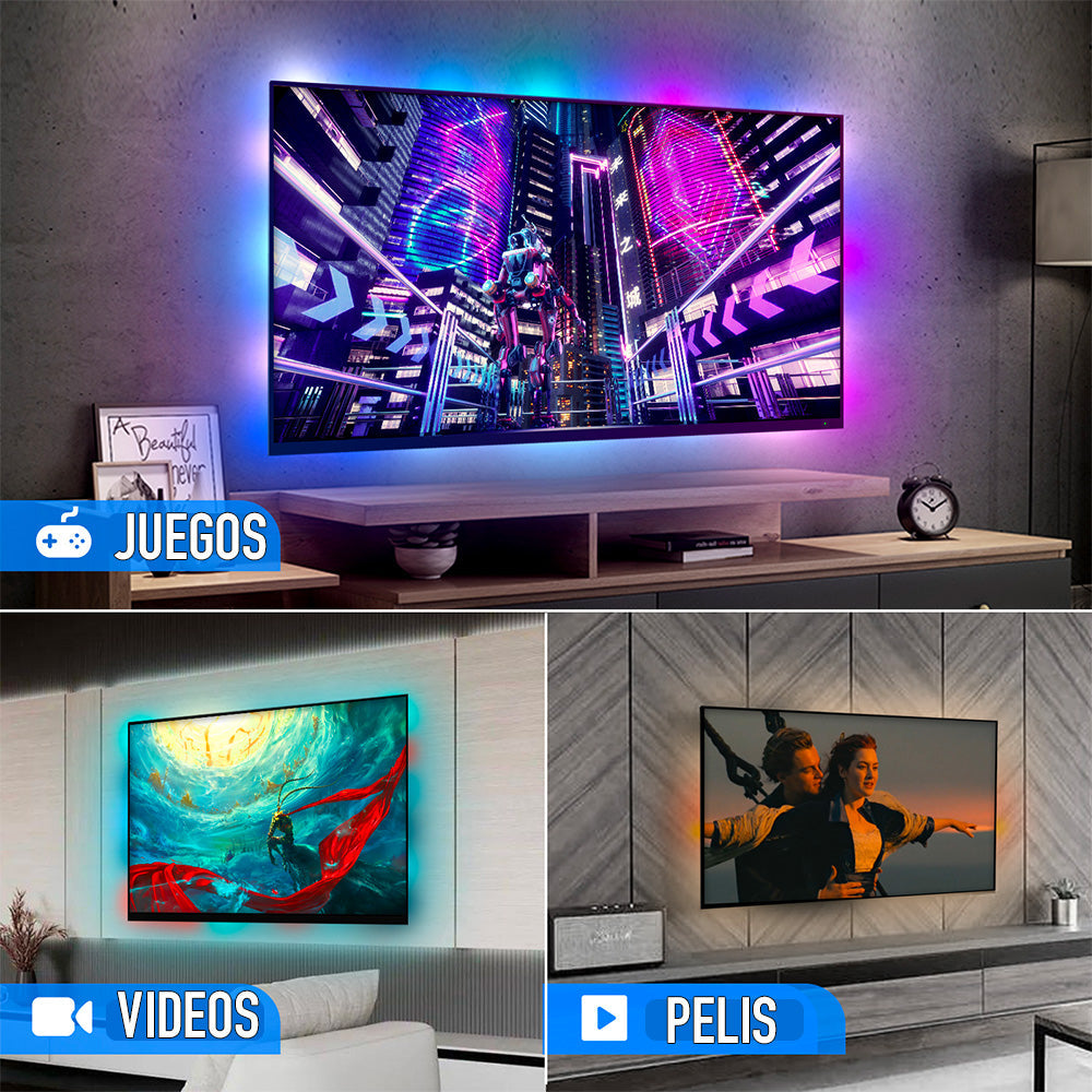Tira Led HDMI Inteligente 5M - Ilumina Segun El Contenido