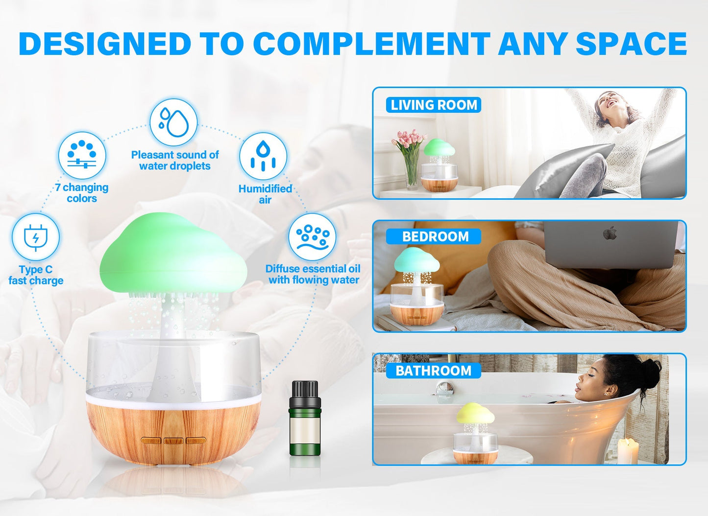 Humidificador De Lluvia Relajante