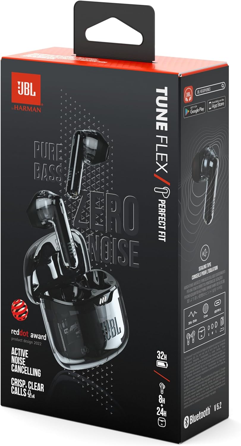 Audifonos Inalambricos JBL TUNE FLEX - Ghost Edition - Cancelacion ruido