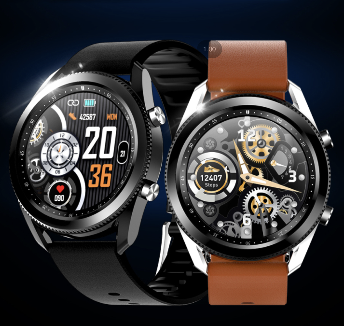 Smartwatch Reloj Inteligente GF5 -Bisel Rotatorio - Ultrafino y Elegante
