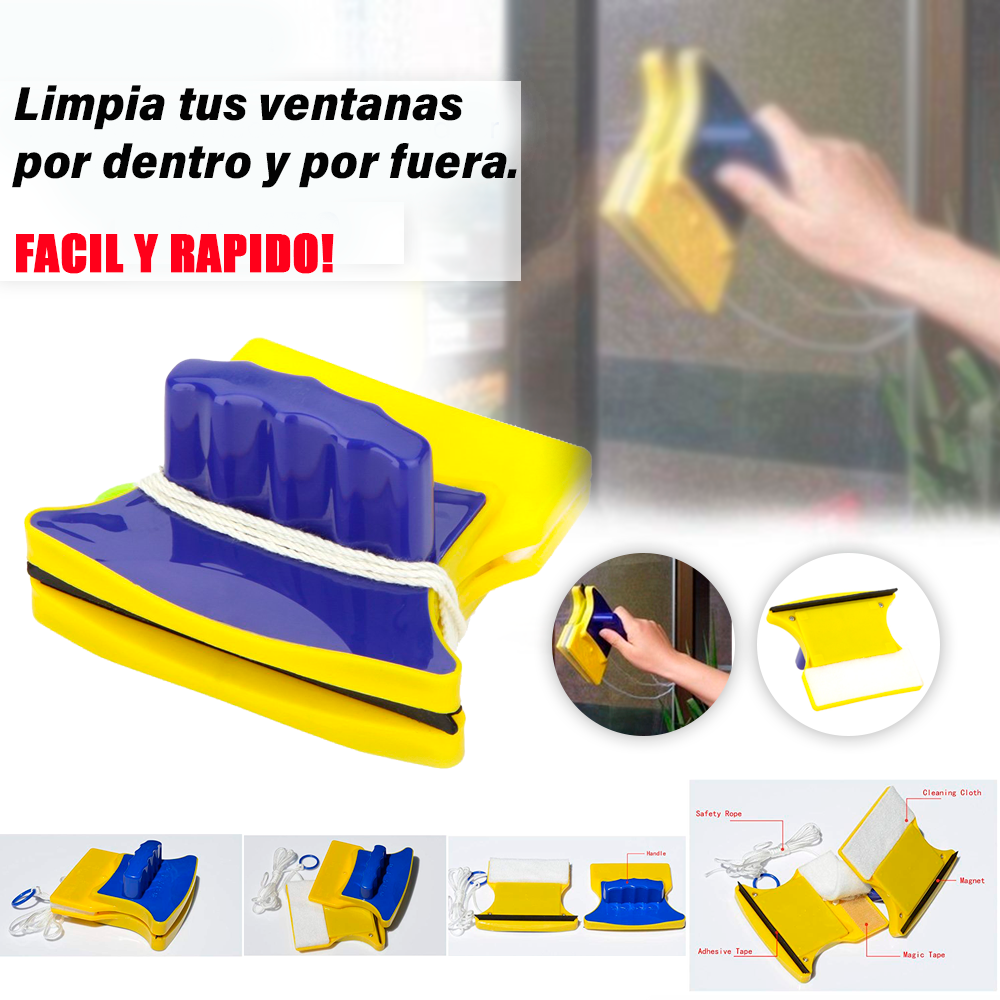 Limpiador De Vidrios y Ventanas Magnetico - Limpieza al instante!