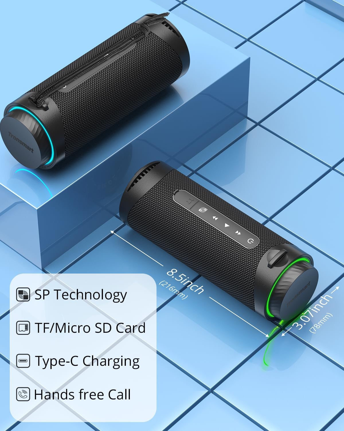 Parlante todo en 1 (T7) - Bluetooth Sonido Envolvente Premium / 12 Horas Reproduccion